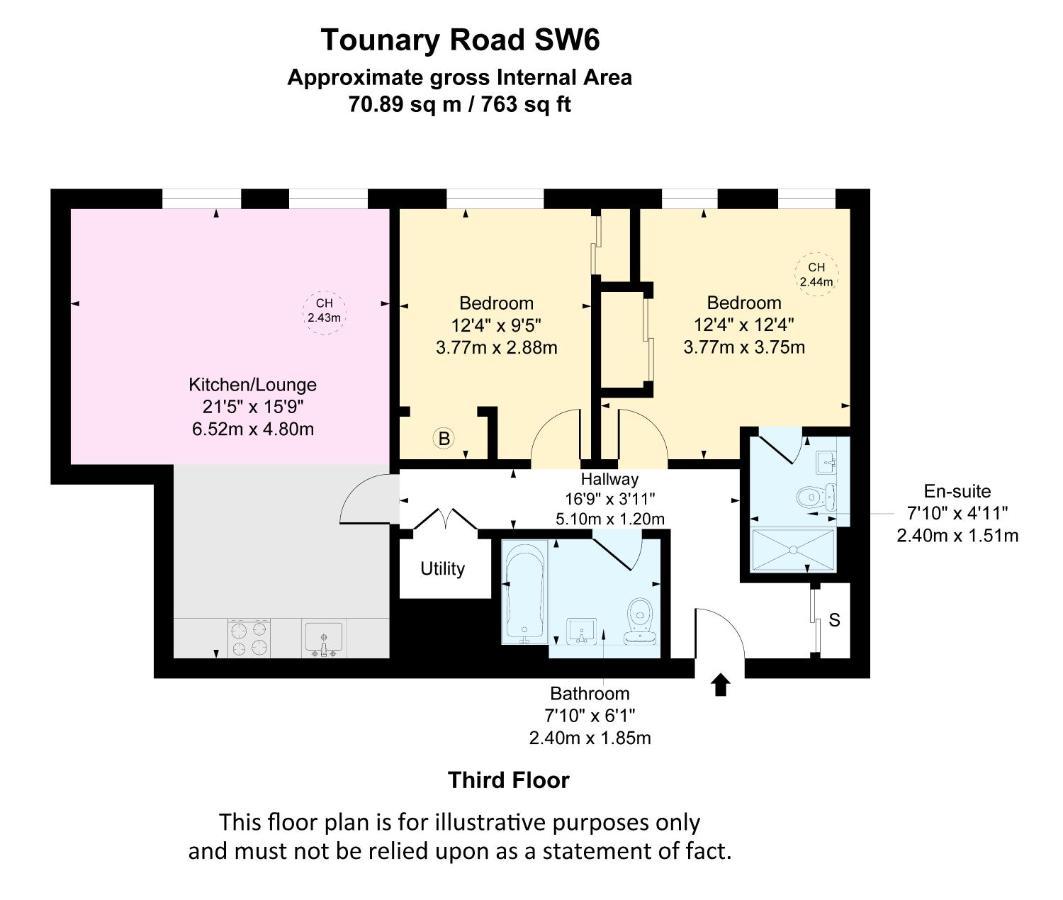 Modern 2 Bedroom & 2 Bathroom In Fulham *